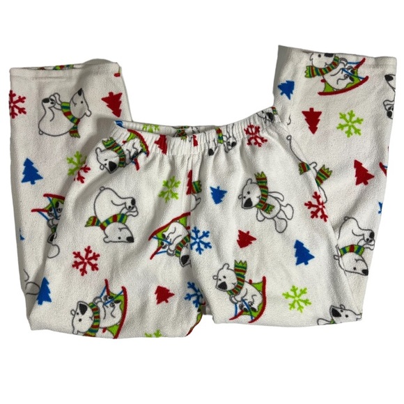 Polar Bear Christmas Pajamas sz 7/8 - Picture 3 of 5